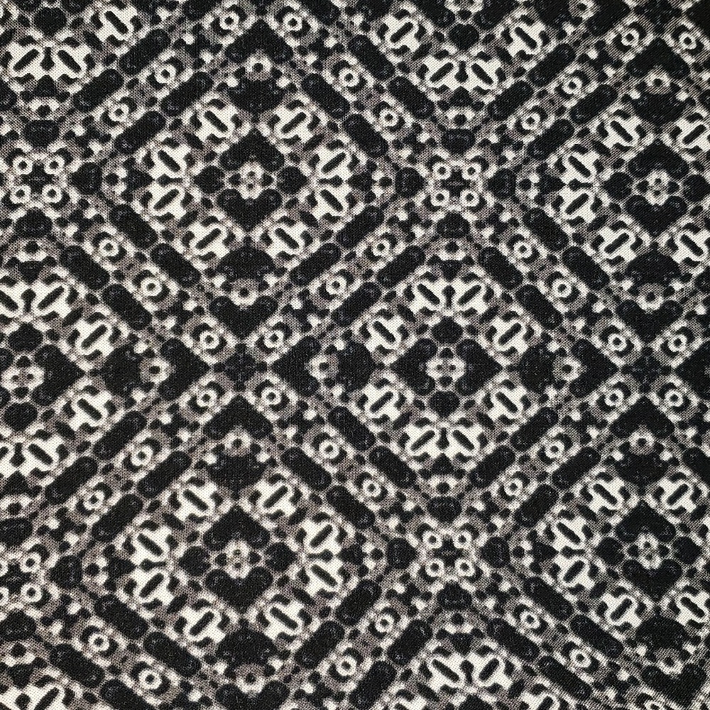 3/$12 Blouse Tunic V Neck Button Down Black Grey White XL-runs small - Picture 5 of 13